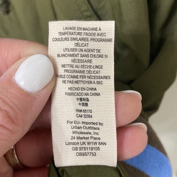 Free People wind swept jacket size small.Green and blue - Picture 8 of 15